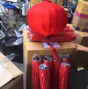 Silk Lanterns Handmade Bamboo Silk Lanterns Hanging Decor For Balcony Garden Wedding Vietnam Silk Lanterns Lighting - Product Image 4