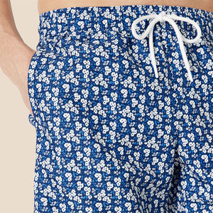 Men's Casual Mid-Length Swim Shorts Solid Pattern Quick-Dry <b>Elastic</b> Waist Board Shorts for Water Sports for Beach Water - Product Image 4