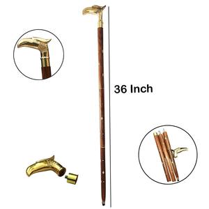 Brass Eagle Head Wooden <b>Walking</b> Cane Hand <b>Carved</b> Decorative <b>Walking</b> <b>Stick</b> Custom Logo OEM Wholesale - Product Image 2