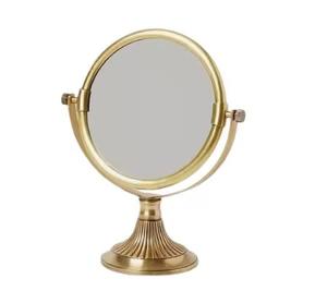 Espejo de maquillaje metálico con soporte para tocador, espejo cosmético para baño y hogar. - Product Image 5