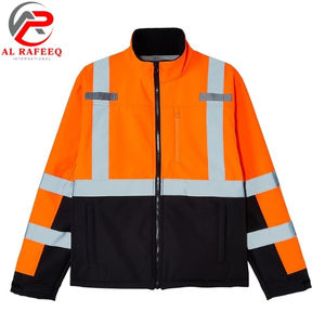 Chaqueta Softshell de Alta Visibilidad con Logotipo Personalizado, Impermeable, de Poliéster, Ropa de Trabajo de Seguridad con Logotipo Personalizable - Product Image 1