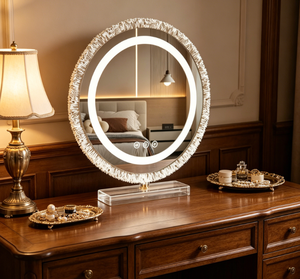 Heavenly <b>Mirror</b> <b>LED</b> Vanity <b>Mirror</b> Touch Control Adjustable Lighting Desktop <b>Makeup</b> <b>Mirror</b> Decorative Glass for Bedroom Birthday - Product Image 4