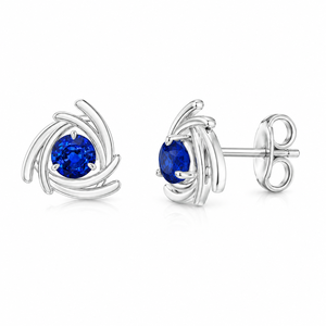 Pendientes de Zafiro con Engaste de Garra, Chapados en Oro, Estilo Vintage, Joyería para Mujer, Oro de 10K, 14K, 18K, Plata 925, 935 - Product Image 2
