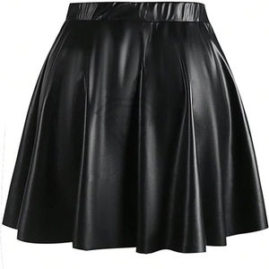 Jupe crayon mini marron en cuir premium pour femme, style vintage, satinée, respirante, écologique, anti-plis, taille haute, coupe ajustée, idéale pour le bureau - Product Image 6