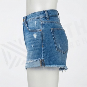 Women Breathable Denim Shorts Cotton <b>Button</b> Closure Female Booty <b>Jeans</b> Adult Girls Customized Color Casual Street Wear - Product Image 3