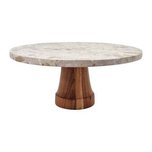 Perfect Design <b>Marble</b> <b>Cake</b> <b>Stand</b> With Wooden Base <b>Marble</b> and Wood <b>Cake</b> <b>Stand</b> With <b>Cake</b> Platter at very best factory Price - Product Image 1