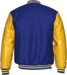 <b>Top</b> Quality Men's Letterman Varsity Jacket Two-Toned Winter Casual Sports Baseball Coat Wool Fabric Stand Collar Baseball Jacket - Product Image 4
