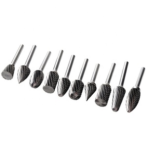 Công Cụ Kim Loại Solid Carbide Burr Set, 10 Pcs Double Cut Tungsten Carbide Rotary Burr Set, 1/4 Inch Shank Die Grinder Bits - Product Image 4