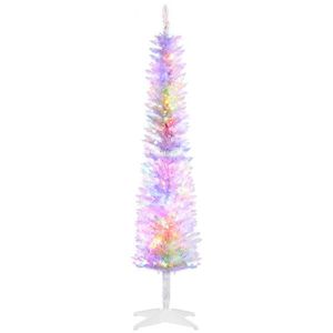 5ft Tall Pencil Prelit Artificial Christmas <b>Tree</b> with 250 Colorful Surface Branches and 150 <b>LED</b> Lights Holiday Decor - Product Image 4
