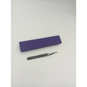 Pince à épiler professionnelle de précision en acier inoxydable à pointe lisse pour les techniques de volume russe et mega volume - Product Image 1
