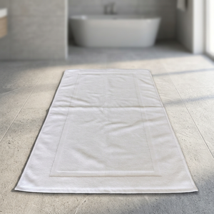 Tapis de sol épais antidérapant en coton 100% uni pour hôtel, tissage uni, écologique, rectangulaire, vente en gros - Product Image 1