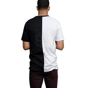 Camiseta de hombre 100% algodón, transpirable, de corte holgado, con pedrería, logotipo personalizado impreso, venta al por mayor. - Product Image 5