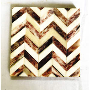 Juego de Posavasos Cuadrados de Madera de Mango Rústica, con Grabado Láser, Antideslizantes, Hechos a Mano, Venta al Por Mayor - Product Image 6