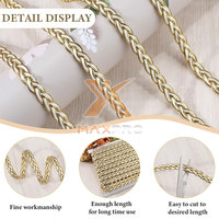 Fabriqué au Pakistan, respectueux de l'environnement, décontracté, de haute qualité, tresses et lacets en fil de bullion, matériau polyester/nylon/soie