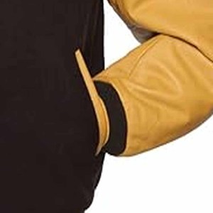 เสื้อแจ็คเก็ตวาร์ซิตี้แบบยูนิเซ็กซ์ คุณภาพสูงสุด สั่งทำพิเศษ พร้อมโลโก้ ปักลายเรขาคณิตสีพื้น คอตั้ง เป็นมิตรต่อสิ่งแวดล้อม - Product Image 4