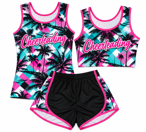 Conjunto de Uniforme Personalizado para Animadoras, Top y Pantalones Cortos para Niñas y Adultas, Ropa de Baile, Atuendo para Espectáculos - Product Image 1