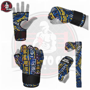 Bandages de boxe et de MMA rembourrés en gel de qualité supérieure avec support de poignet, bandages rapides pour Muay Thai, Kickboxing et sports de combat - Product Image 2