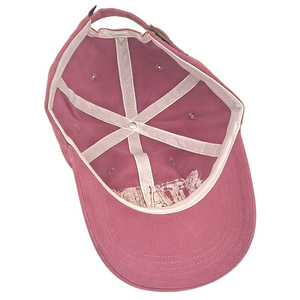 Gorra de Béisbol Rosa de 6 Paneles con Logotipo Bordado, Tela de Sarga, Ajustable, Unisex, para Adultos, Estilo Casual - Product Image 3