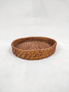 <b>Japanese</b> Style Handmade Polished Woven Rattan-Like Wood Round <b>Snacks</b> Tray Home Living Room Wall Hanging Crafts <b>Box</b> - Product Image 6