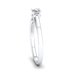 Anillo de Compromiso REYES con Moissanita de Plata de Ley 925 Certificada GRA, Chapado en Oro Blanco de 14K, Joyería y Accesorios para Mujer - Product Image 3