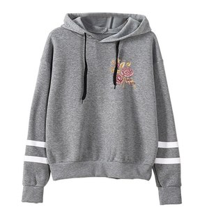 Sweat-shirts à capuche pour femmes, brodés sur le devant, en molleton de coton écologique, pull-over, OEM, vente en gros, sweats à capuche pour femmes - Product Image 2