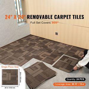 Piastrelle per Moquette Imbottite Riutilizzabili 60x60 cm, Facile Installazione Fai-da-Te, per Camera da Letto e Soggiorno, Motivo Rettangolare con Imbottitura Integrata - Product Image 2