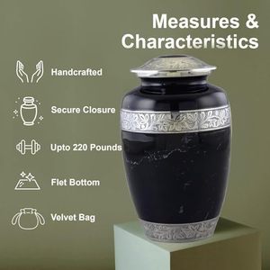 Elegant Ashes Urn For Adults With Graceful <b>Form</b> For <b>Memorial</b> Services Cremated Remains Preservation And Lasting Tribute - Product Image 1