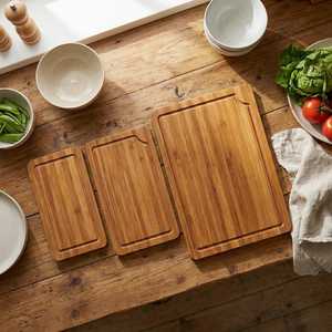 Ensemble de planches à découper en bambou carbonisé, 3 pièces, planches à découper en bois - Product Image 4