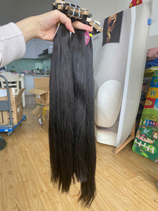 Extensions de cheveux cambodgiens vierges bruts Remy, cuticules alignées, lisses et soyeuses, tissage double machine, meilleur prix - Product Image 4