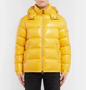 Winter Outdoor Waterproof Breathable Puffer <b>Jacket</b> with Front Logo Custom Warm Polyester Canvas Stand Collar for Men - Product Image 3