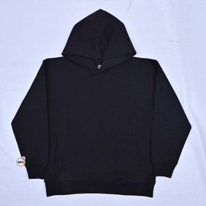 Sweat-shirt à capuche noir pour homme et femme, 100% coton tricoté, respirant, couleur unie, avec poches, coupe classique, vêtements d'automne, sweat-shirt d'hiver - Product Image 1