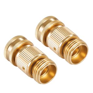 Raccord rapide de tuyau d'arrosage en laiton massif robuste de 3/4 pouce, connecteur mâle-femelle 200 PSI avec 2 ensembles de raccords d'arrosage - Product Image 6
