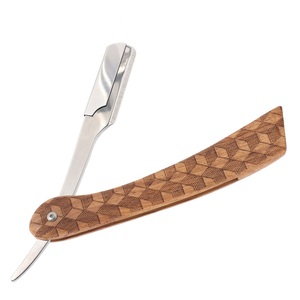 Professional <b>Men</b> Kit Straight Edge Single Blade Disposable Barber <b>Razor</b> Stainless Steel Blade Wooden Handle ANAAIF ENTERPRISES - Product Image 1