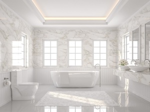 Bañera de Mármol Sólido Tallada a Mano de Lujo para Villas y Apartamentos, Diseño Independiente de Mármol Natural - Product Image 3
