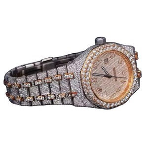 Reloj de Lujo Personalizado de Fábrica en EE. UU. y Reino Unido, Chapado en Oro, con Moissanita VVS1 Color D, Reloj Automático Mecánico Estilo Hip Hop para Hombre - Product Image 1