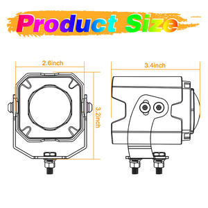 4X4 ملحقات الطرق الوعرة مربع RGBW إضاءة بقعة ليزر متعددة الألوان للمركبات الثقيلة - Product Image 5