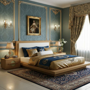 Wholesale Luxury Acacia/Pine Bedroom Furniture Set High Quality Modern Style Bed Frame 2 Nightstands OEM/ODM Supported Vietnam - Product Image 4