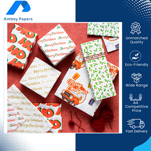 Proveedor Indio de Papel de Regalo Reciclable para Navidad, 60-100 GSM, Disponible en Varios Colores, para Envolver Regalos Festivos a Buen Precio - Product Image 6