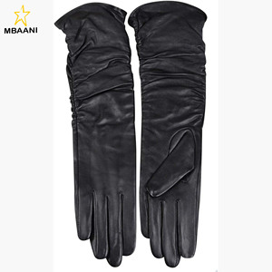 Womens fashion Long Touchscreen Leather <b>Gloves</b> Sleeves Fleece Lined - Product Image 1