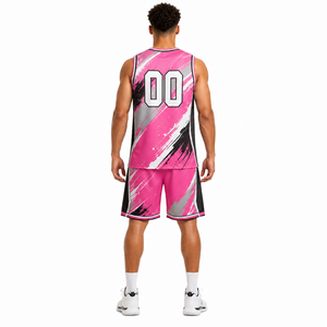 Shorts de basket-ball unisexes en gros, uniformes respirants, écologiques, à séchage rapide, en maille, sans manches, vêtements de sport personnalisés pour équipe - Product Image 2