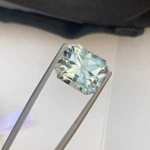 Kunzite bleu ciel, taille octogonale, pierre précieuse non montée, origine Inde, naturelle, facettée, qualité excellente, rare, certifiée par un tiers, pour bijoux - Product Image 3
