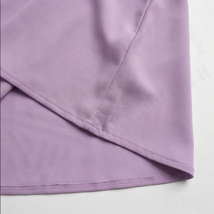 Vente en gros : Robe islamique Abaya personnalisée en mousseline pour femme, modeste, grande taille, Thobe Thawb, col en V perlé, longueur cheville, haute qualité - Product Image 6