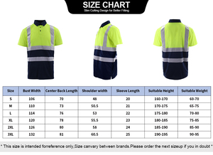 Camisas de Trabajo de Alta Visibilidad para Hombre, Reflectantes, Manga Corta, Transpirables, Estilo Casual de Verano, Cuello Alto, 100% - Product Image 6