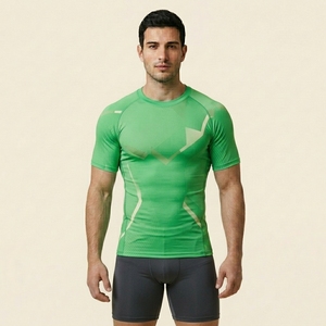 เสื้อเจอร์ซีย์กีฬาผู้ชายแบบสปอร์ต แขนสั้น คอโอ ทรงเข้ารูป สำหรับออกกำลังกาย ฟิตเนส เทรนนิ่ง วิ่ง และเล่นกีฬา - Product Image 3