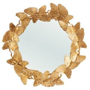 Miroir mural ovale doré antique avec cadre sculpté orné, dessus en résine décoratif, style vintage français, miroir d'appoint pour la décoration intérieure - Product Image 2