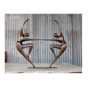 Escultura Moderna Abstracta de Pareja Bailando, Elegante Estatua de Amantes en Bronce para Bodas y Decoración de Salas de Estar de Lujo - Product Image 4