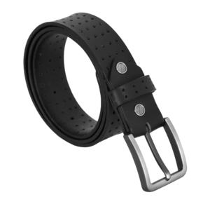 Ceinture en cuir véritable gaufré façon croco personnalisée, détail trou noir, boucle sur mesure, marque privée, OEM, vente en gros, style streetwear - Product Image 2