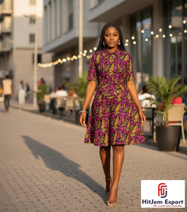 Tissu Ankara en Coton 100% Imprimé Wax Africain Premium – Vente en Gros Nigéria, Ghana, Sénégal – Textile Wax pour la Production de Vêtements - Product Image 2