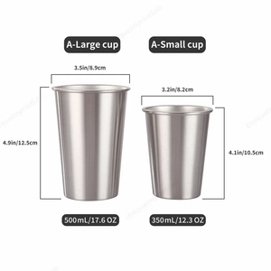 Vasos de Agua Personalizados, Recuerdos, Regalos para Fiestas, Vasos de Agua de Acero Inoxidable, Vasos Metálicos, Regalos de Boda, Vasos para Fiestas - Product Image 5