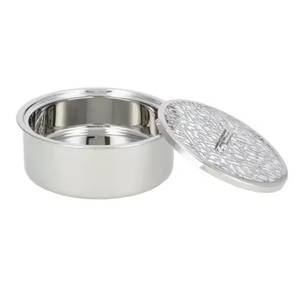 Olla de lujo con aislamiento de alambre dorado, servidor redondo para buffet, calentador de alimentos de acero inoxidable con tapa de cúpula dorada pulida - Product Image 4
